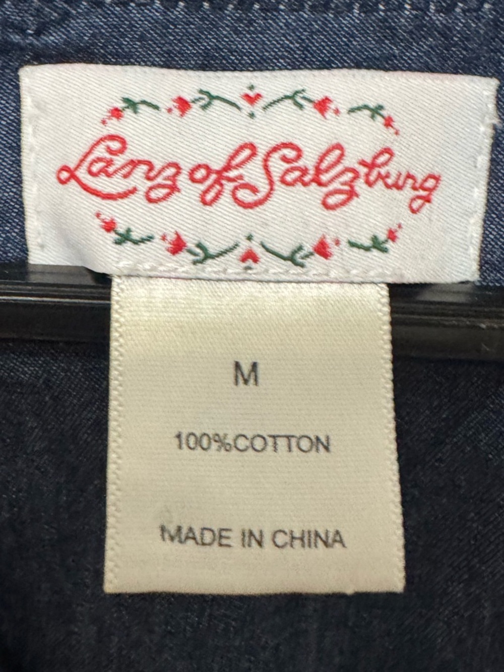Lanz of Salzburg Denim Sailor Dress Cotton Size Medium - Picture 4 of 4